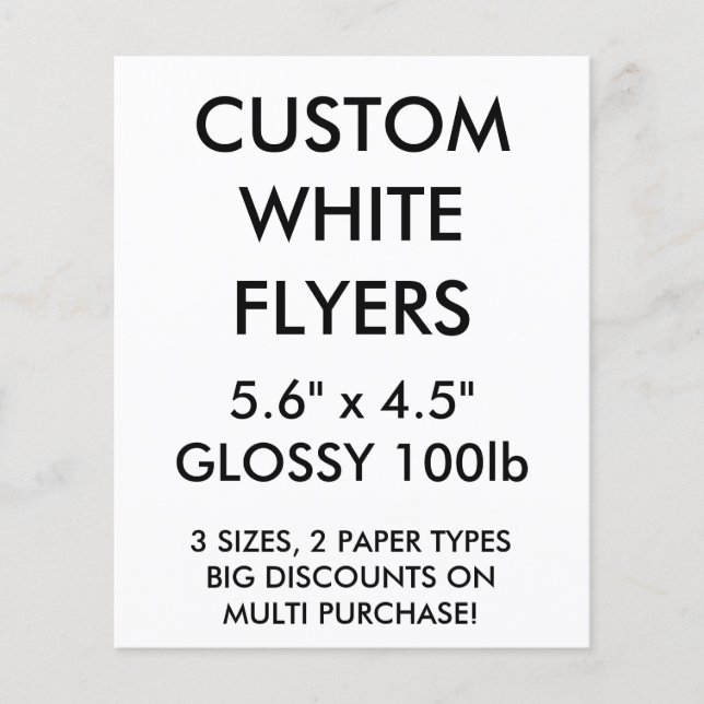Volantes personalizados pequeños 5.6" x 4.5" con a (Frente)