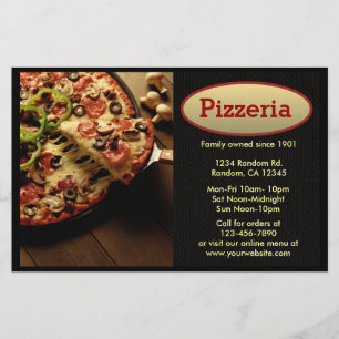 Volantes profesionales del personalizable Pizzeria