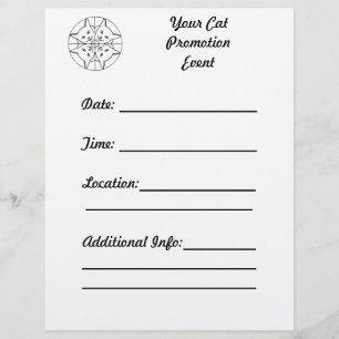 Volantes promocionales para gatos de gatos de gato