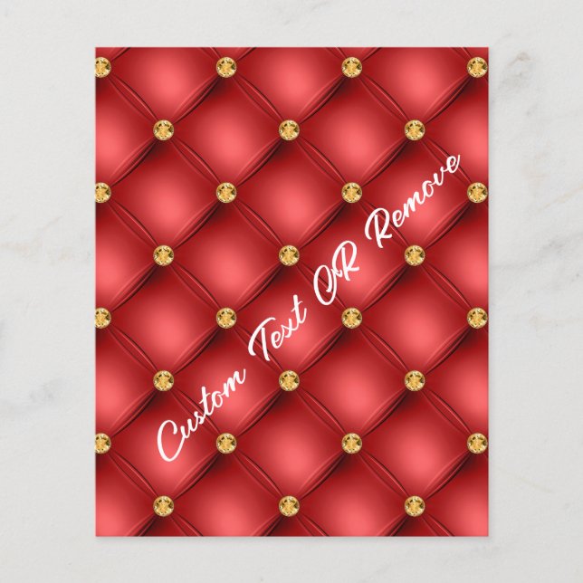 Volantes rojos de oro con texto Personalizado (Frente)