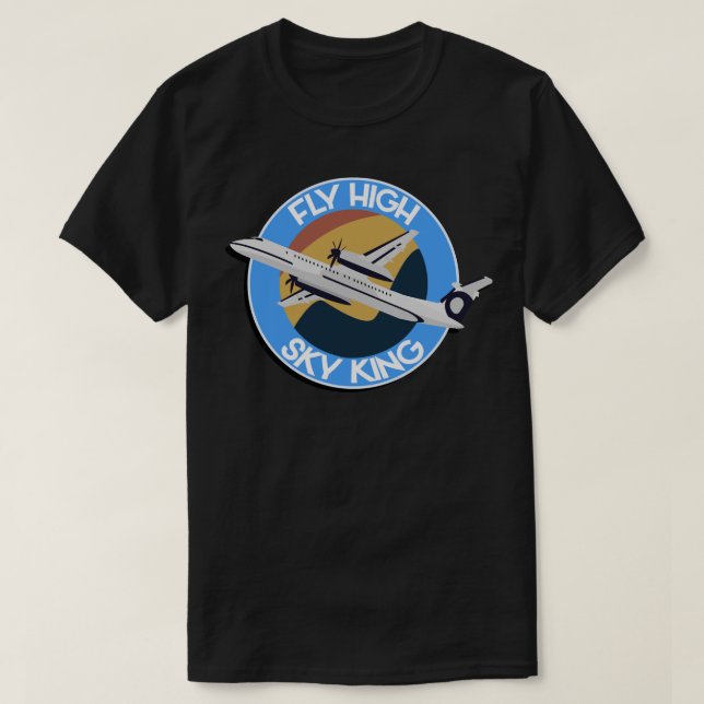 Volar alto, camiseta esencial de Sky King (Diseño del anverso)