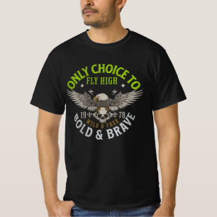 Volar camiseta gráfica de alto valor y valiente pá