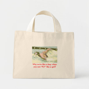 "VOLAR COMO UN CHICA" Canvas Nadar Bolsa De Tote
