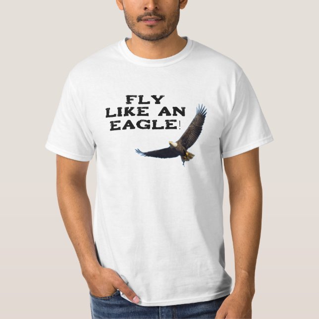 Volar como una camiseta con águila (Anverso)
