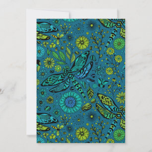 Volar, volar libélula en azul