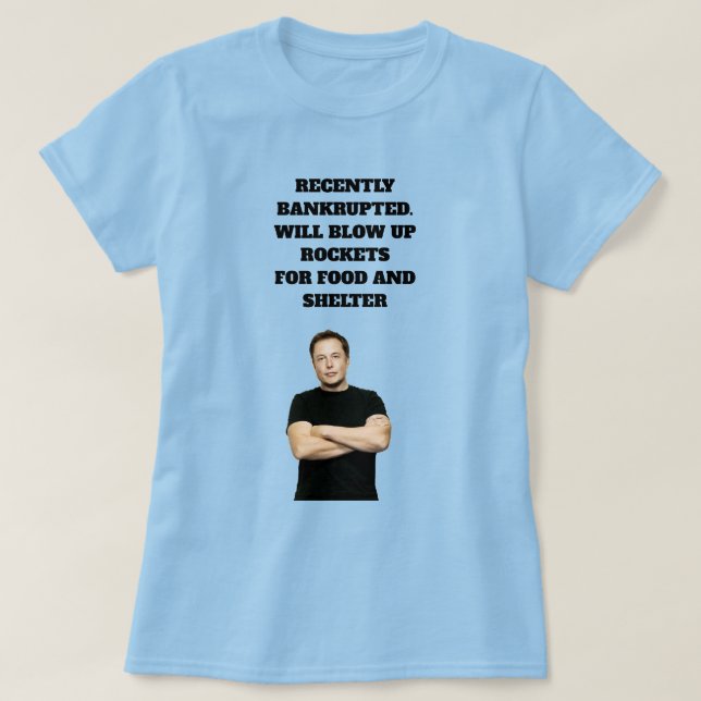 Volarán Cohetes hacia arriba en camiseta (Diseño del anverso)