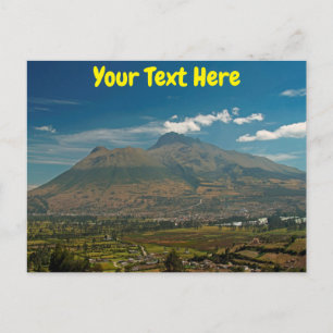 Volcán Imbabura personalizable, postal de Ecuador