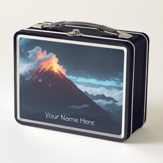 Volcano Explorer Metalizado Lunchbox - Personaliza (Anverso)