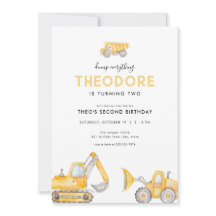 Volcar todo Construcción Invitaciones de cumpleaño