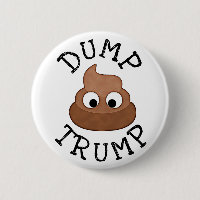 Volcar Trump Poopie Pile Botón Humorístico