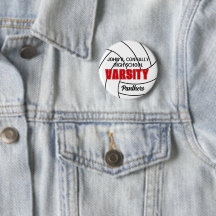 Voleibol de Varsity Rojo Botón de Espíritu Persona