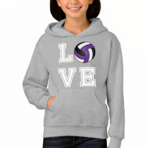 Voleibol del amor - púrpura, blanco y negro