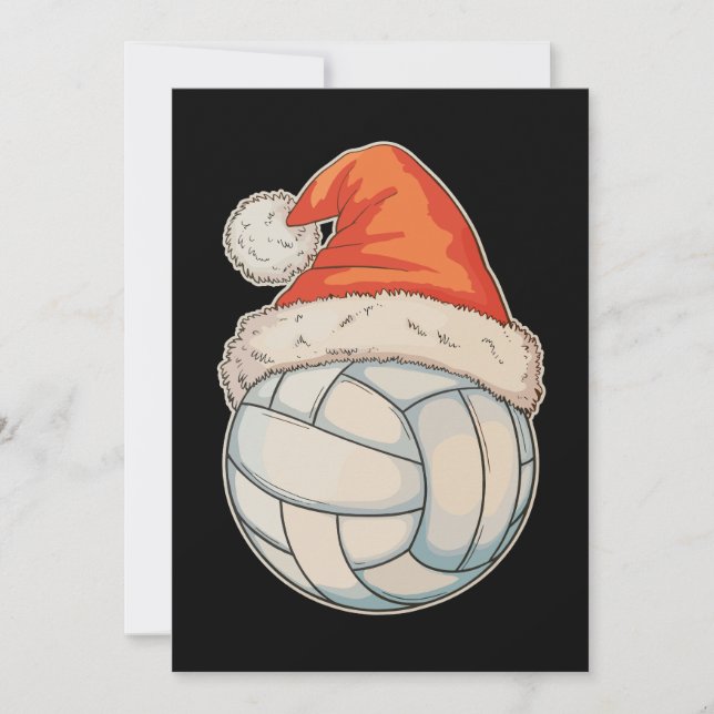 Volleyball de Navidad Gorro de Santa Deportes Xmas (Anverso)