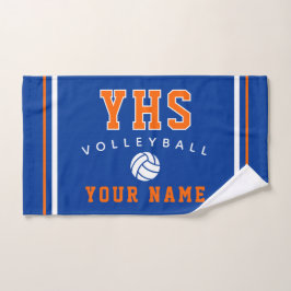 Volleyball Icon, Custom Name & School, Team Gift H