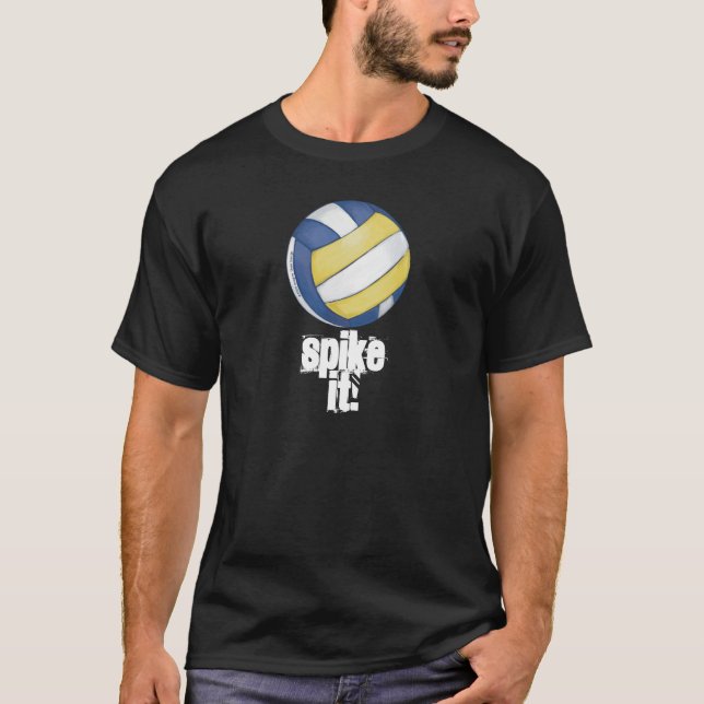 Volleyball Spike It! Camisetas Negras (Anverso)