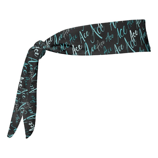 volleyball tennis turquoise Ace text pattern black (Girar 270)