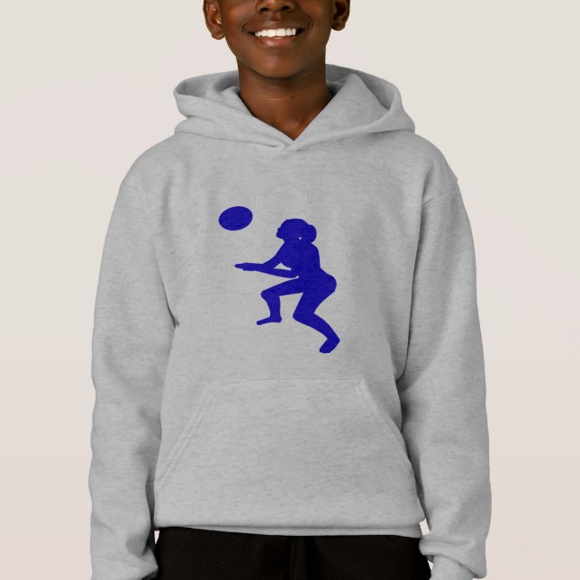 Volleys and Saves Kid's Volleyball Hoody (Anverso)
