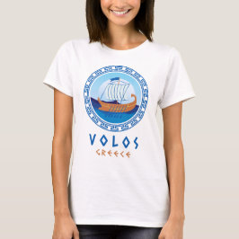 Volos, Grecia Camiseta femenina de diseño de barco