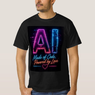 Voltaje de Neón - Camiseta negra de tecnología par
