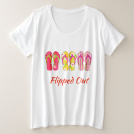 Volteado Flip Flop Womens Sum Plus Size t-Shirt