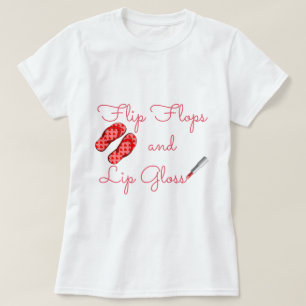 Volteado y camiseta brillante del labio