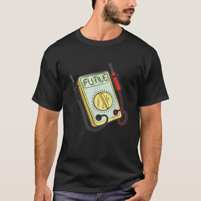 Voltímetro fútil Camiseta de Chiste eléctrico dive (Anverso)