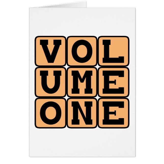 Volumen Uno, Primer Volumen (Frente)
