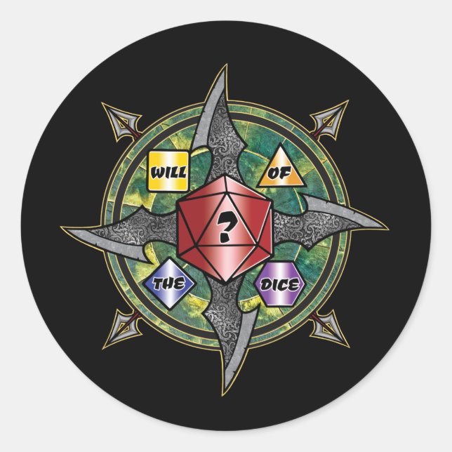 Voluntad del pegatina de dados (Anverso)