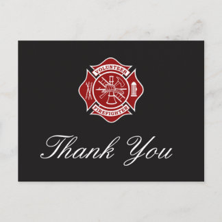 Voluntariado bombero gracias postal