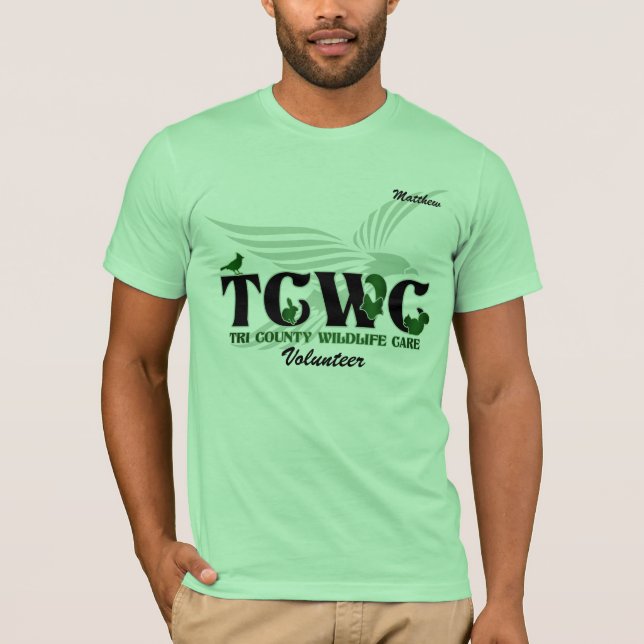 Voluntario del logotipo de TCWC - camisa conocida (Anverso)