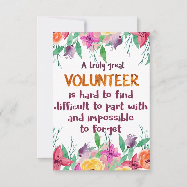 Voluntarios Gracias regalo de agradecimiento a los (Anverso)