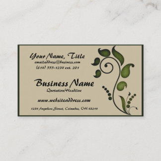 Voluta verde D7 decorativo - tarjetas de la hiedra