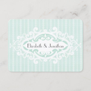 Volutas y cintas de la menta que casan RSVP