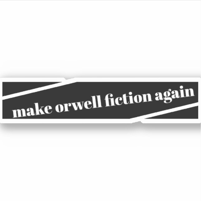 volver a hacer orwell ficción pegatina del paracho (Anverso)