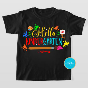 Volver a la camiseta escolar Hola Kindergarten T