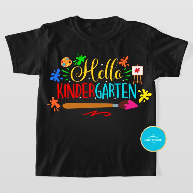 Volver a la camiseta escolar | Hola Kindergarten T (Subido por el creador)
