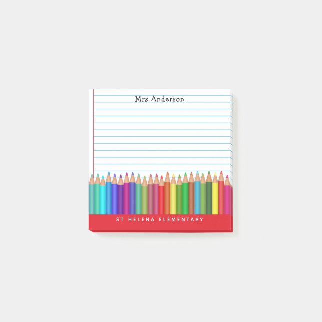 Volver a la escuela escribe una nota del profesor (Anverso)