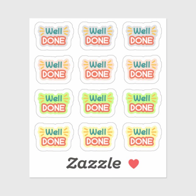 Volver a la escuela Pegatinas bien hechos (Hoja)