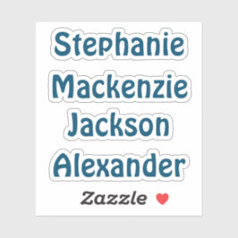 Volver a la escuela Pegatinas de nombres múltiples