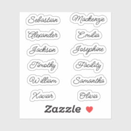 Volver a la escuela Pegatinas de nombres múltiples