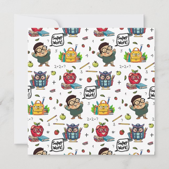 Volver a la tarjeta plana escolar (Anverso)