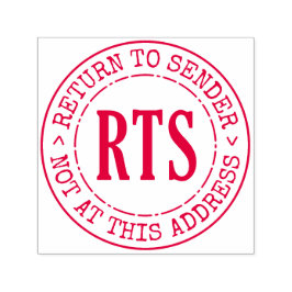 Volver al sello de goma RTS del remitente Sello re