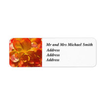 Volver Etiqueta de dirección Flor feroz