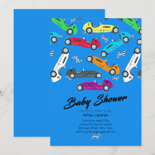 ¡Vomitan coches vintage! Invitación a la ducha Bab