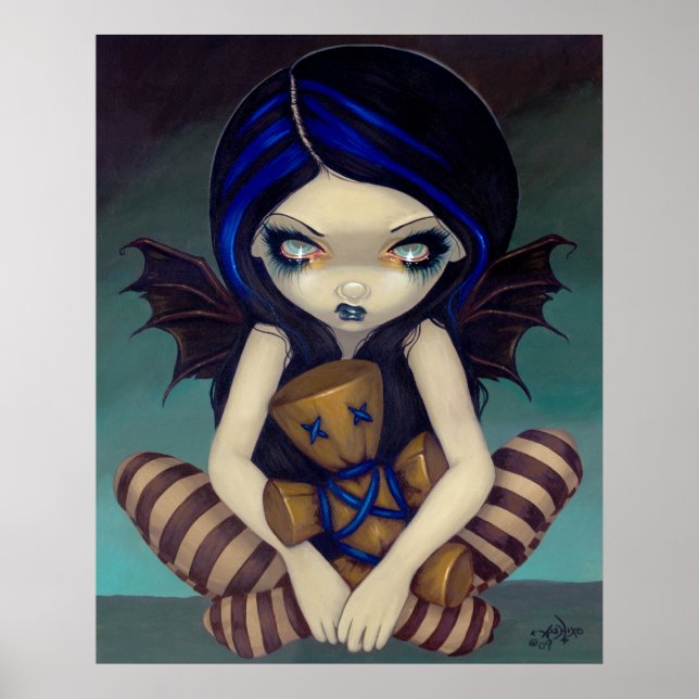 Voodoo en la imprenta del arte del hada gótica azu (Frente)