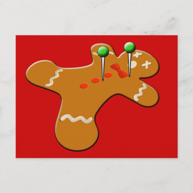 Voodoo Gingerbread Hombre Navidad Humor (Anverso)