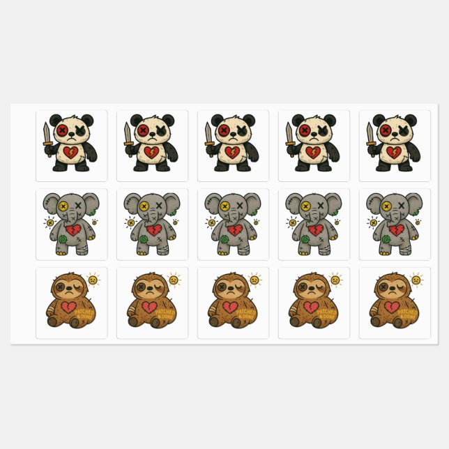 Voodoo Pegatina Pack - Broken Hearts Crew Vol.1 (Hoja)