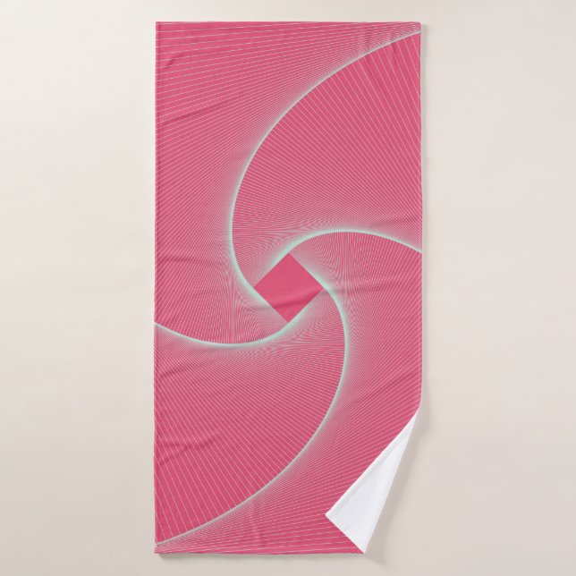 vorágine cuadrado delineado en rosa terciopelo (Toalla de baño)