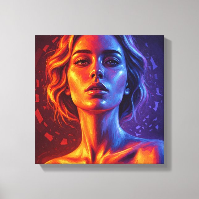 Vórtice de la impresión de lienzo estirado (Anverso)