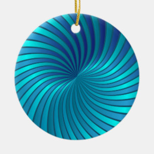 Vórtice espiral azul del ornamento